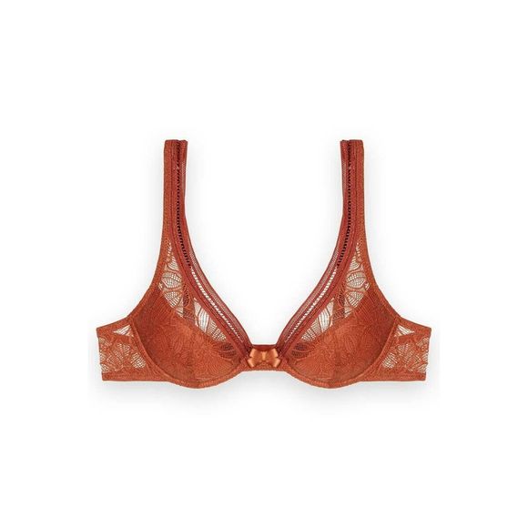 LOU Terracotta Andromede Coque Plunge Push-Up Bra NWT Size 32D - Picture 3 of 3